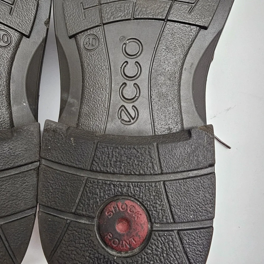 ECCO‎ SHOCKPOINT Leather Oxfords Size 40 ( 7 to 7 1/2 US ) Reddish Brown